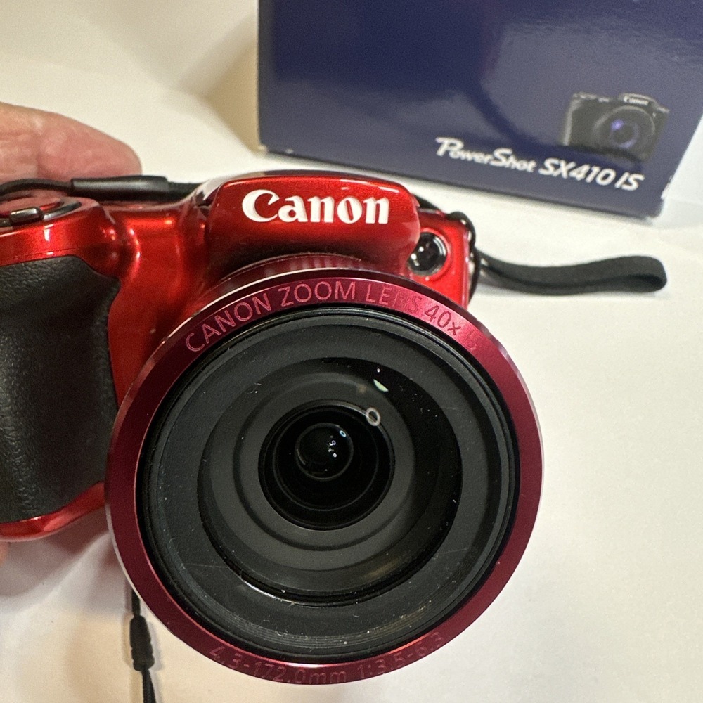 Canon PowerShot SX410 IS 20.0MP Digital Camera Red 40x Zoom Tested With Battery - Picture 7 of 16